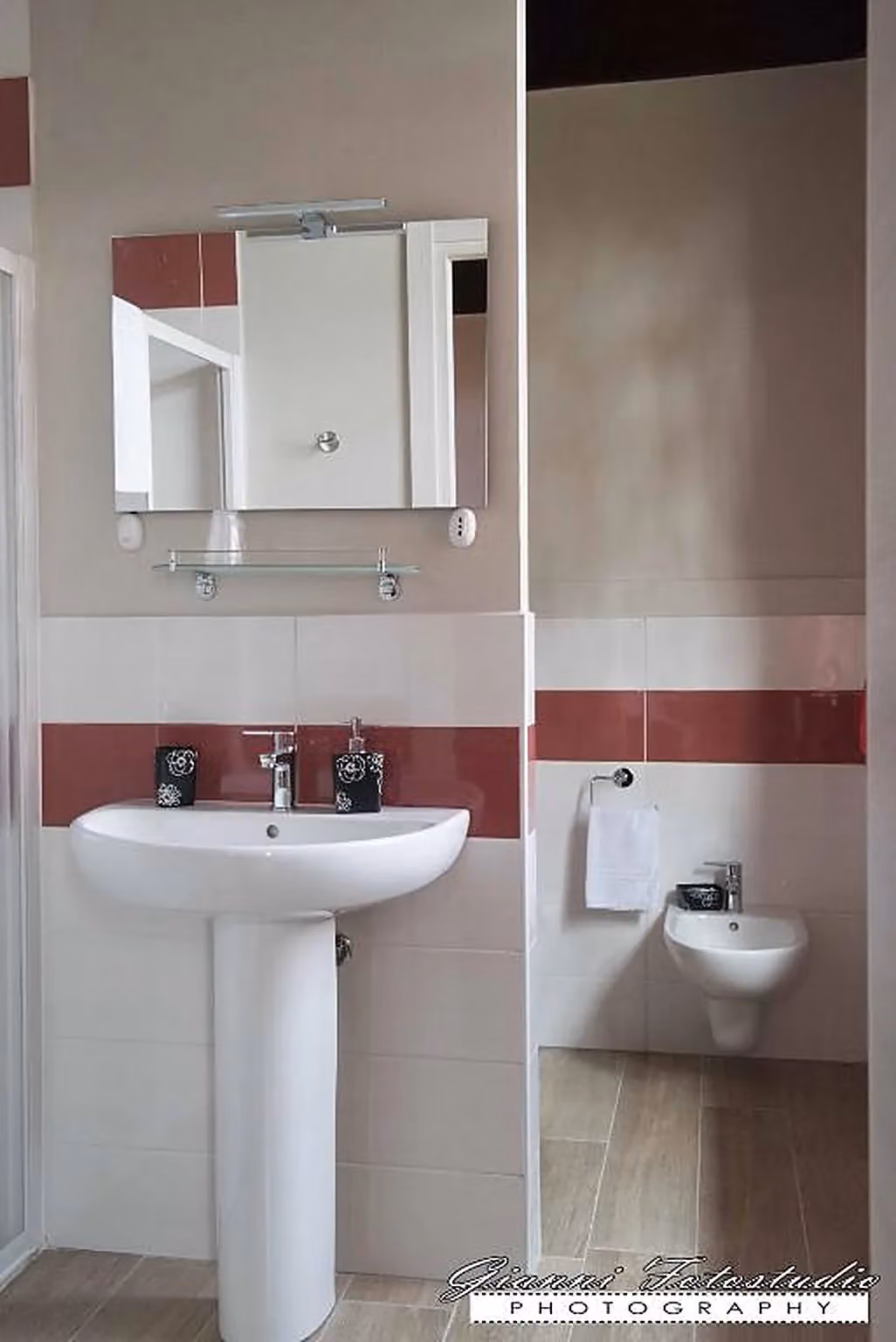 Il bagno privato della Camera Matrimoniale con Vista Giardino del B&B Barbettini